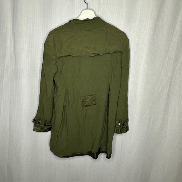 34N 118W Olive Green‎ Utility Boho Jacket - Picture 3 of 4